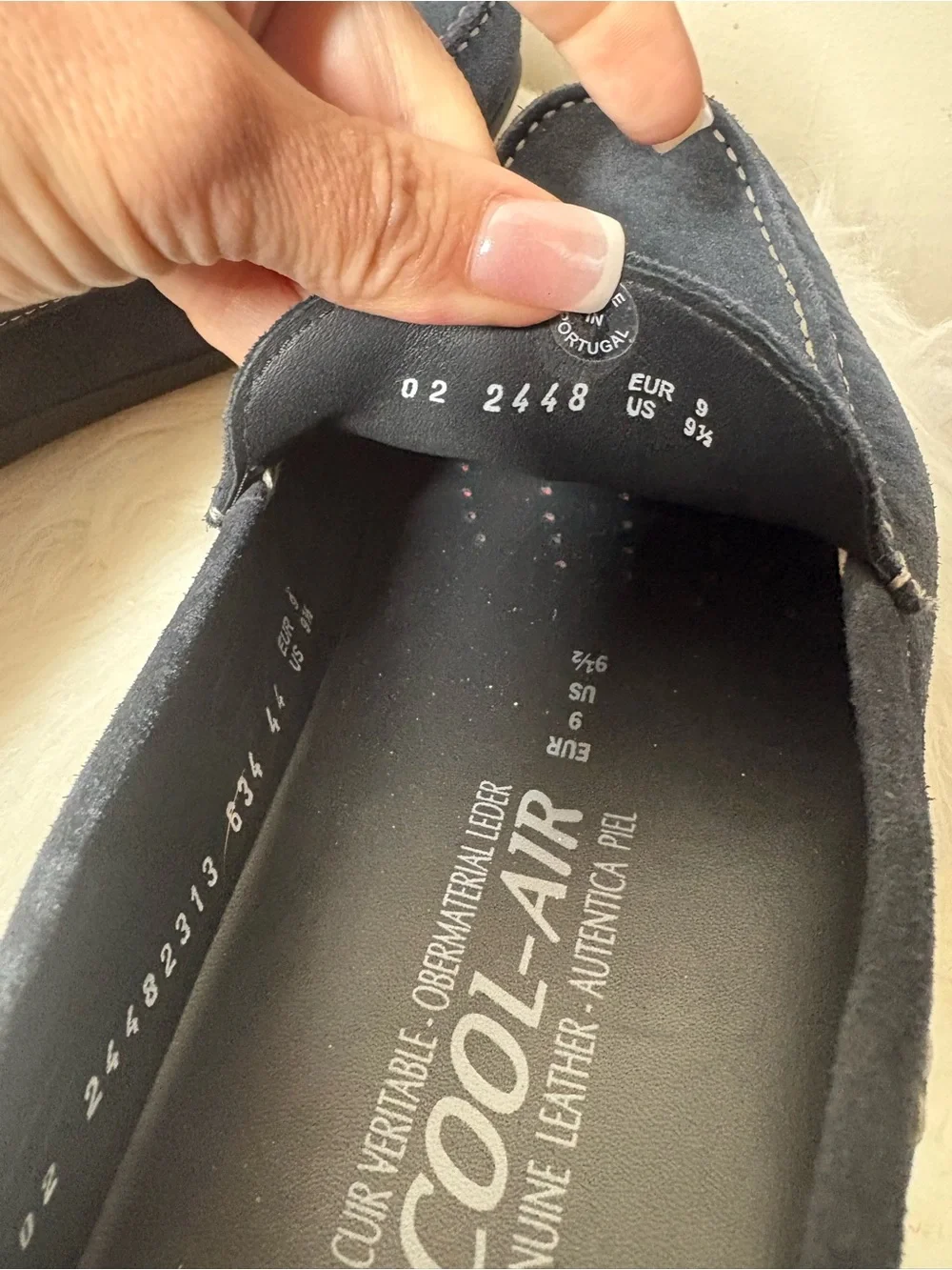 {EUC} Men's MEPHISTO Navy Suede Slip-On Loafers 9.5 US
